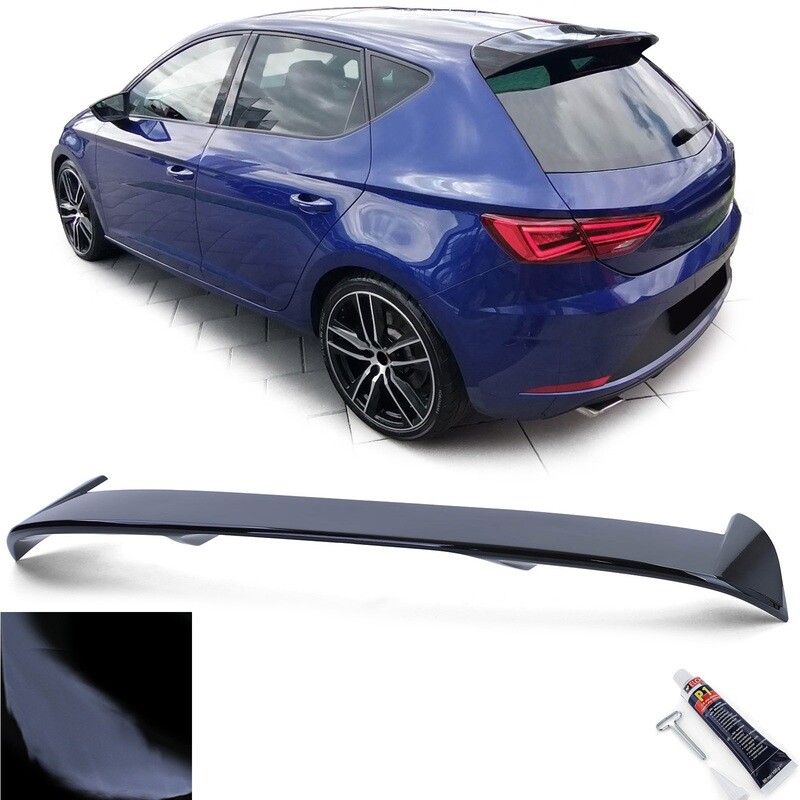 Becquet de coffre de toit sport performance noir brillant pour Seat Leon 3 5F 2012 - 2020