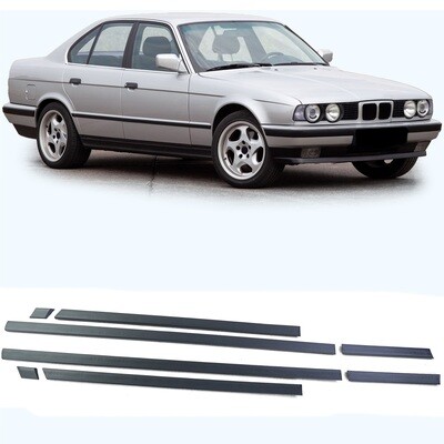 Baguettes de porte bandes de pare-chocs jeu de garnitures 8 pièces pour BMW Série 5 E34 1988-1996