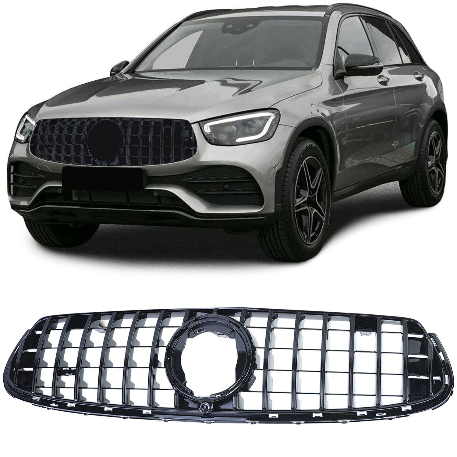 Calandre / Grille​ Sport Look Noir Brillant pour Mercedes GLC X253 après 2019