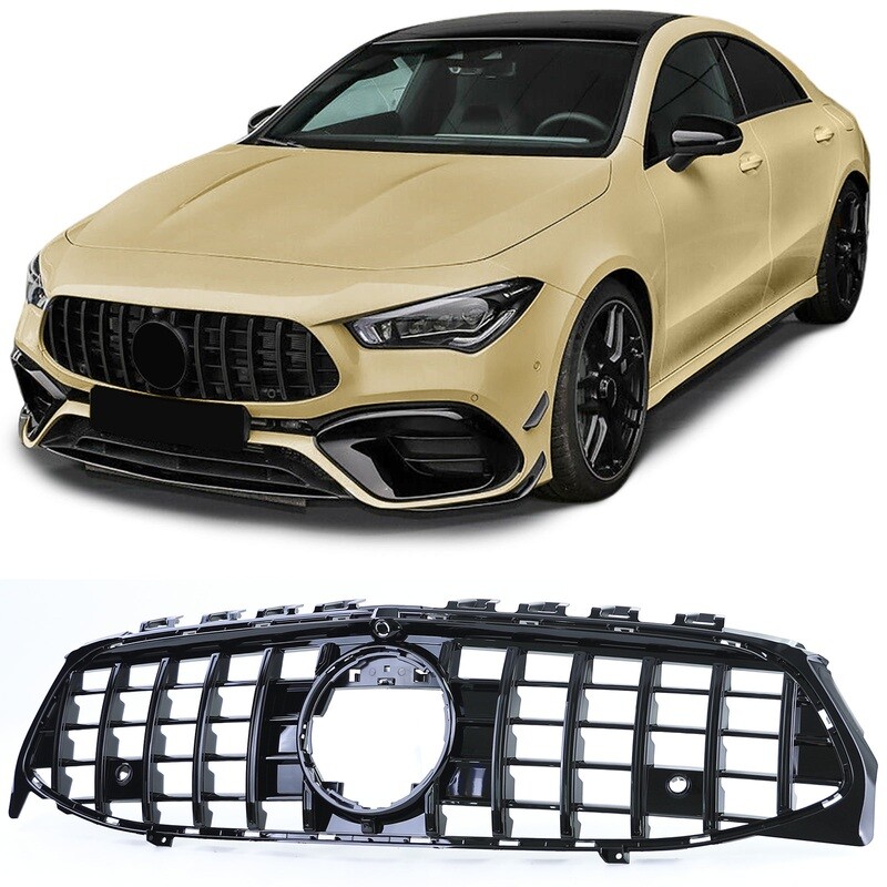 Calandre look Panamericana noir brillant adaptable sur Mercedes CLA C118 à partir de 2019