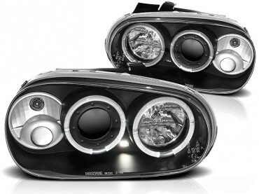 Paire de phares Angel Eyes à LED avant pour Volkswagen Golf 4