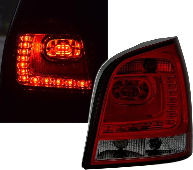 Feux arrières LED pour VW Polo 9N3 rouge noir