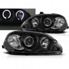 Phares LED Angel Eyes pour Honda Civic 6 Berline Coupé Noir