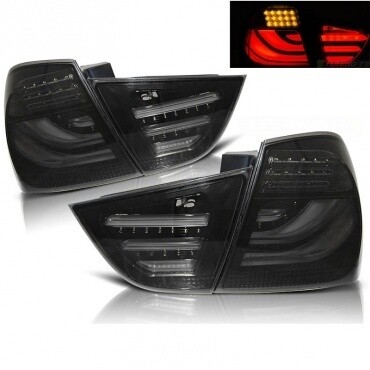 eux arrières LED pour BMW E90 LCI berline noir fumé