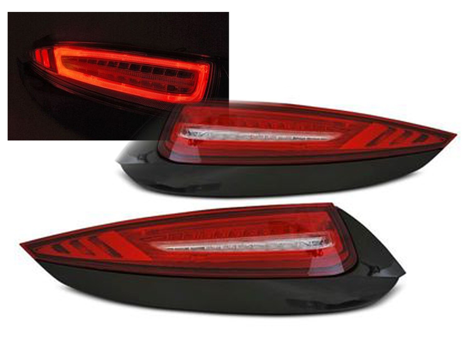 Feux arrière pour Porsche 911 Type 997 Phase 2 Facelift rouge et blanc