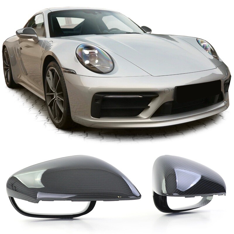 Coques de rétroviseurs carbone DRY pour Porsche 911 992 + Taycan Y1A à partir de 2019