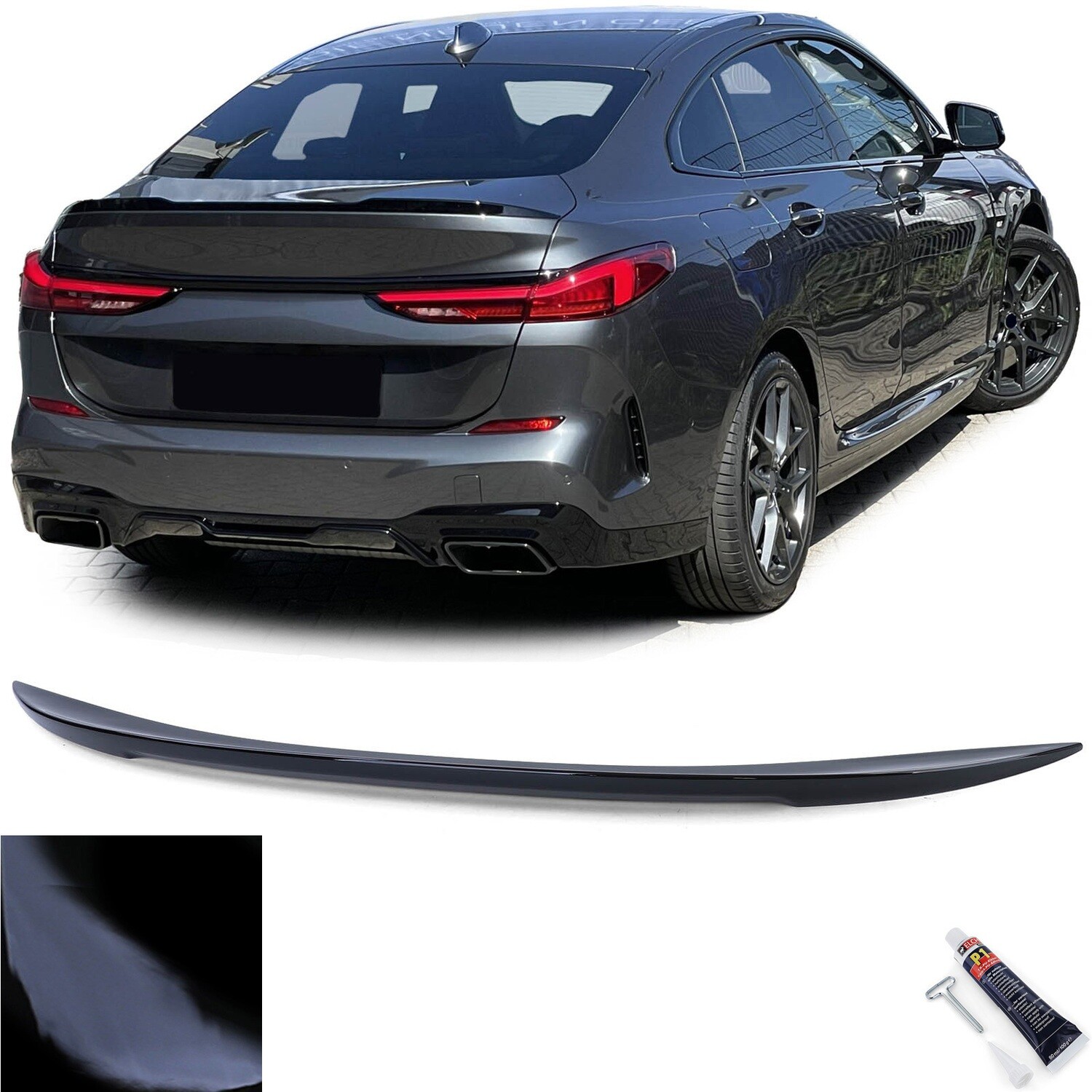 Becquet arrière performance noir brillant pour BMW Série 2 F44 Gran Coupé à partir de 2020