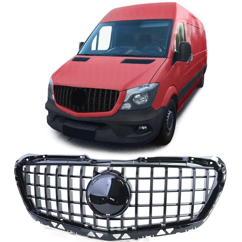 Calandre Panamericana noir brillant pour Mercedes Sprinter W906 Facelift 2013-2018