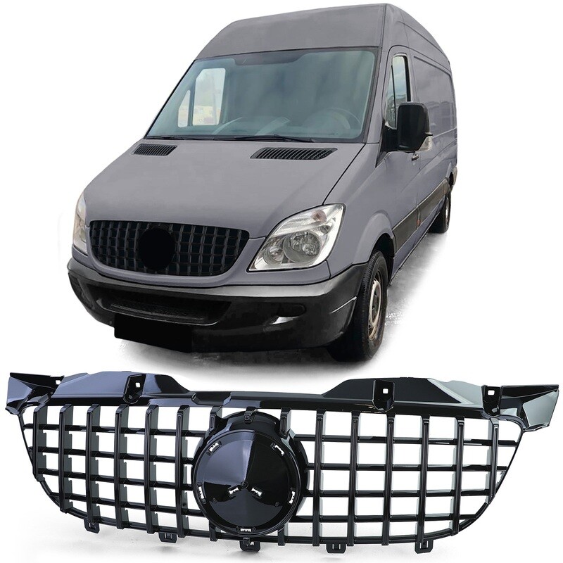 Calandre Panamericana noir brillant pour Mercedes Sprinter W906 pré-lifting 2006-2013 Calandre Panamericana noir brillant pour Mercedes Sprinter W906 pré-lifting 2006-2013