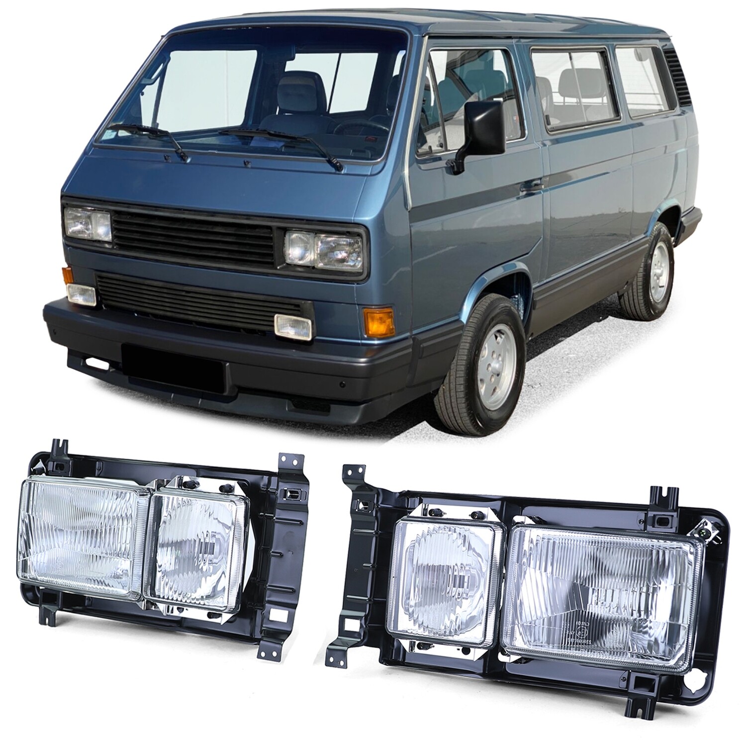 Paire de phares carrés pour VW T3 1979-1992
