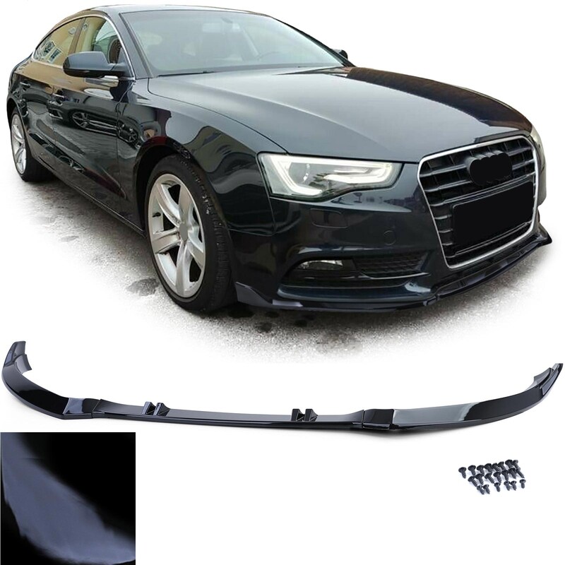 Lame de Pare-chocs pour Audi A5 8T 8F 2011-2017  - Noir Brillant