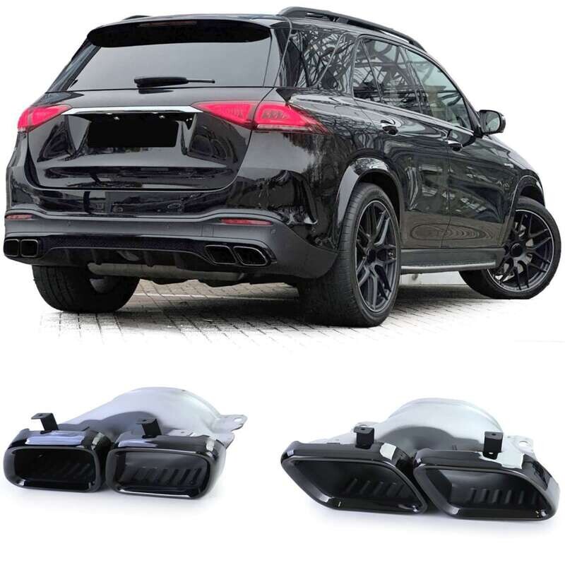 Double sorties d'échappement sport noir pour Mercedes GLE V167 à partir de 2018