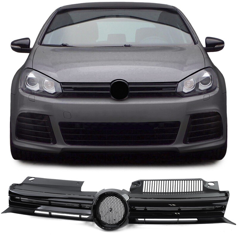 Calandre sport noir brillant pour VW Golf 6 Limo Variant Cabrio 2008 - 2013