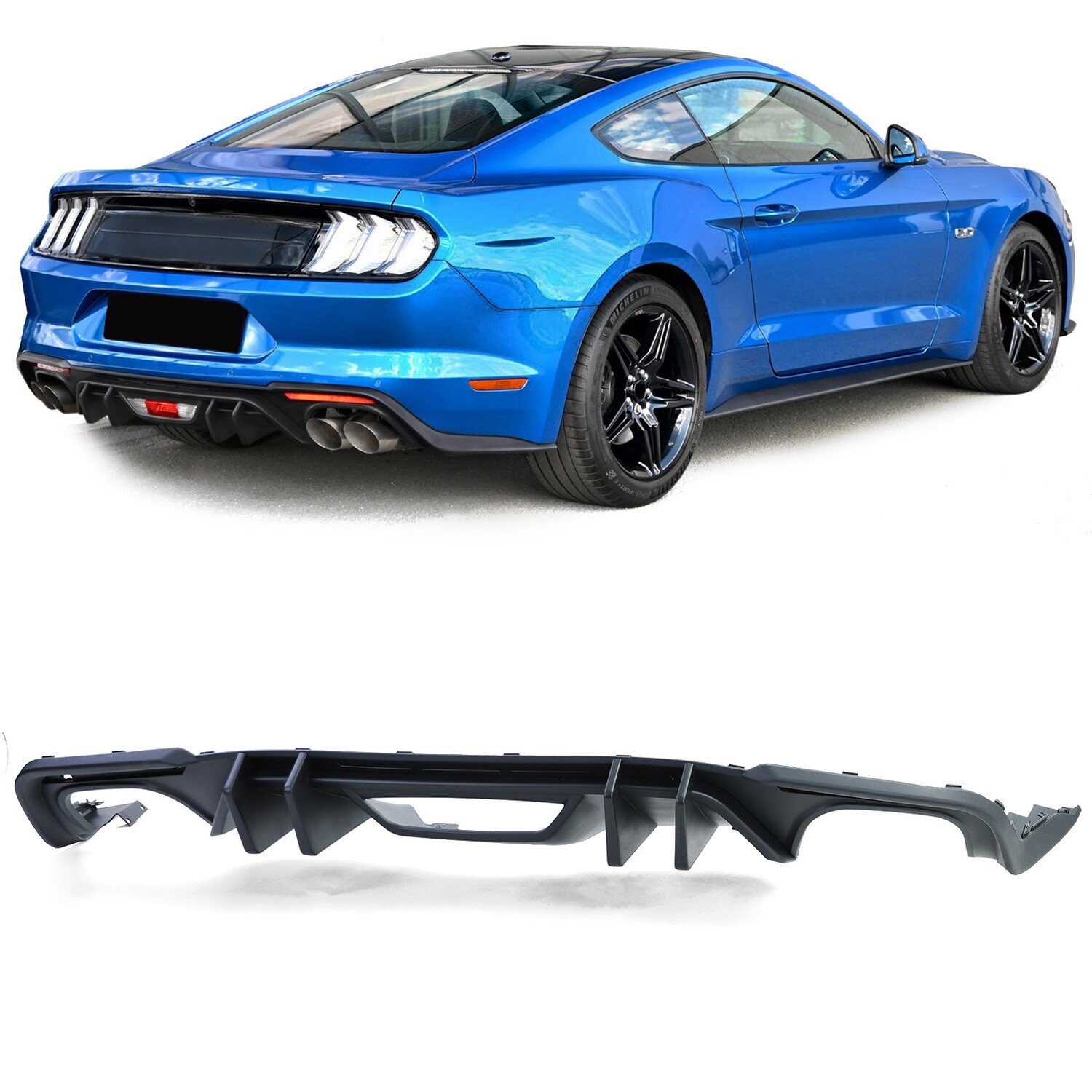 Diffuseur arrière Performance pour Ford Mustang Coupé Cabrio Facelift 2.3 3.7 2017 - 2022
