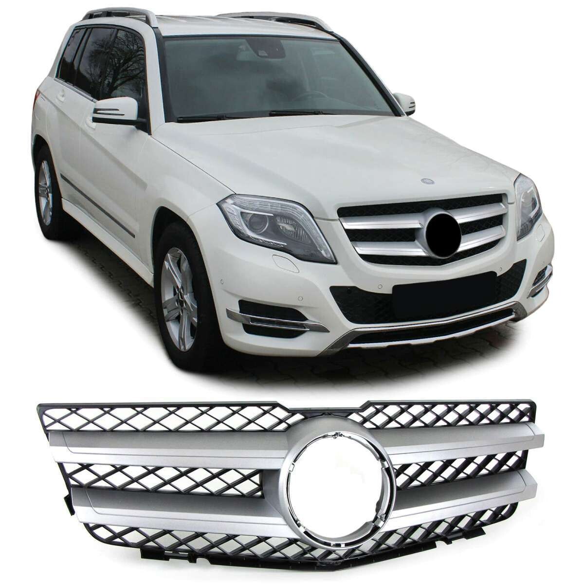 Calandre / Grille Sport Look Argent Chromé pour Mercedes GLK X204 pré-lifting 2008 - 2012