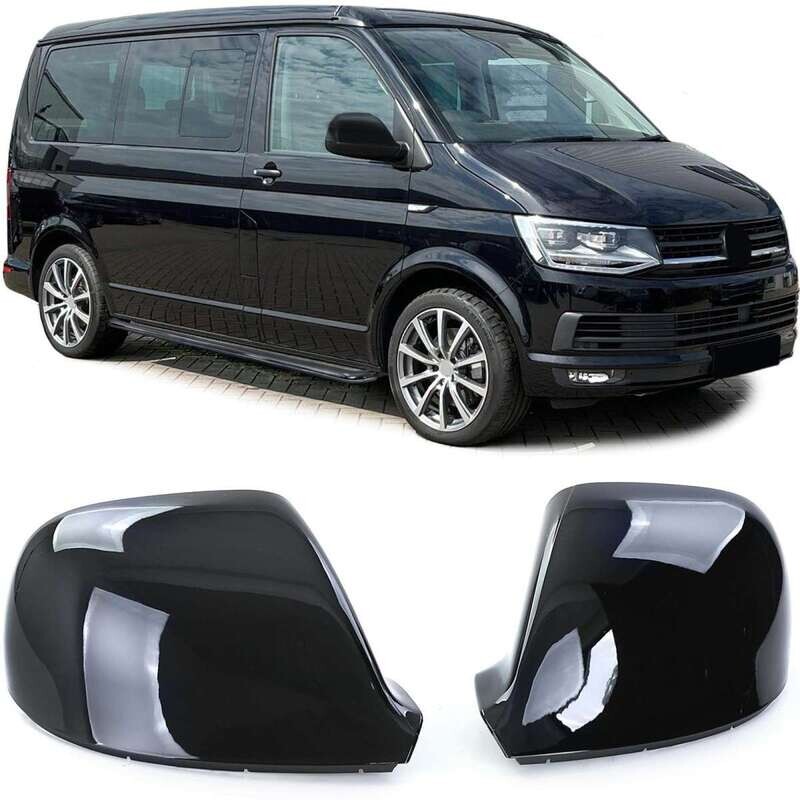 Coques de rétroviseurs noir brillant pour VW Bus T5.2 T6 T6.1 Amarok