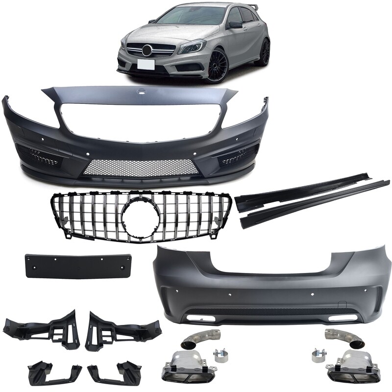 Kit de carrosserie complet pour Mercedes Classe A W176 après 06/2012 Look A45 AMG