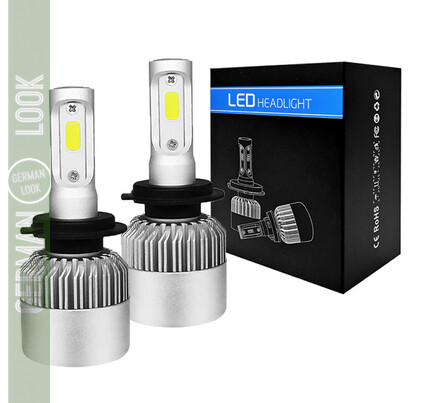 2 AMPOULES LED VENTILÉ 3600LM POUR AUTO MOTO ET CAMION - H1 H3 H4 H7 H8 H9 H10 H11 H13 HB3 HB4 9007