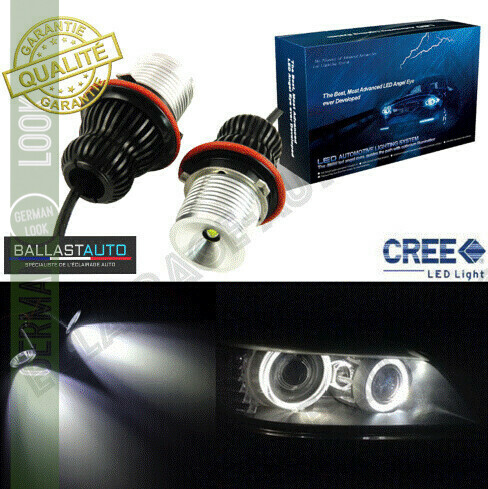 Angel Eyes haut de gamme à leds blanc pour BMW Série 1 5 6 7 X3 X5 - 900LM