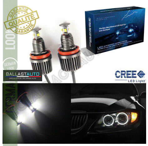 Angel Eyes Premium H8 à leds Ultra Blanc pour BMW - 40W 1000LM