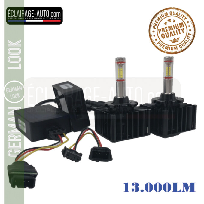 Kit de 2 ampoules / lampes LED ventilé / longue porté  PREMIUM  - D1S D2S D3S D4S -  13.000LM