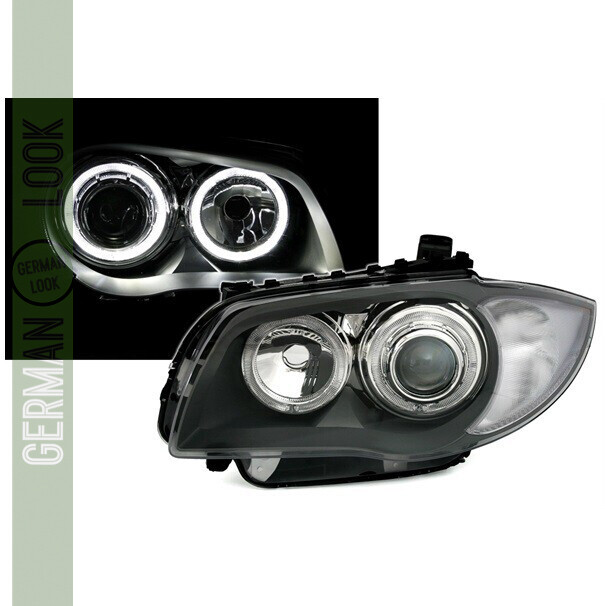 Phares avant angel eyes pour BMW Série 1 E81 E82 E87 E88 2004-2012