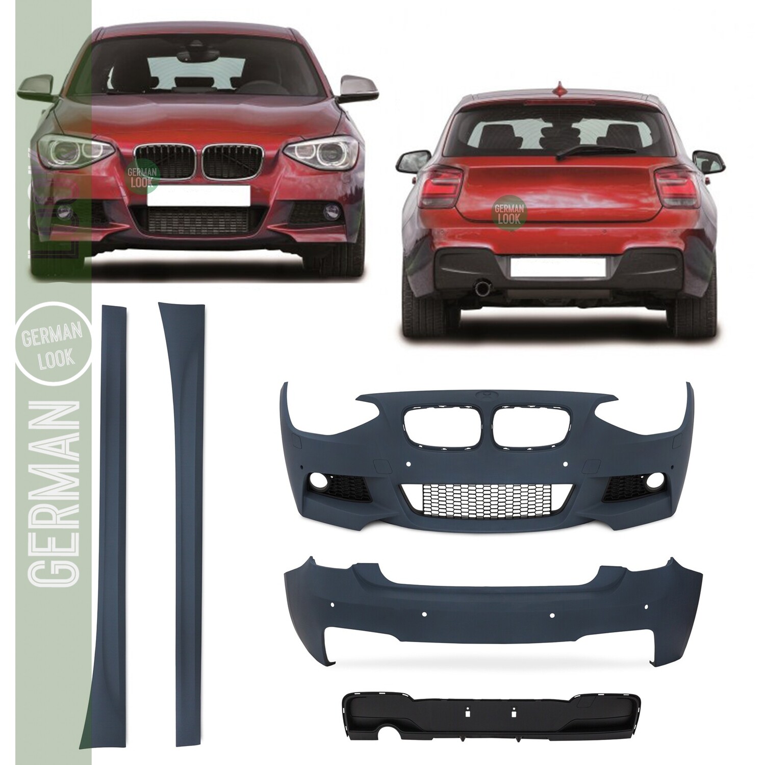 Pare-chocs Kit de carrosserie pour BMW Série 1 F20 2011-2015 Pack M