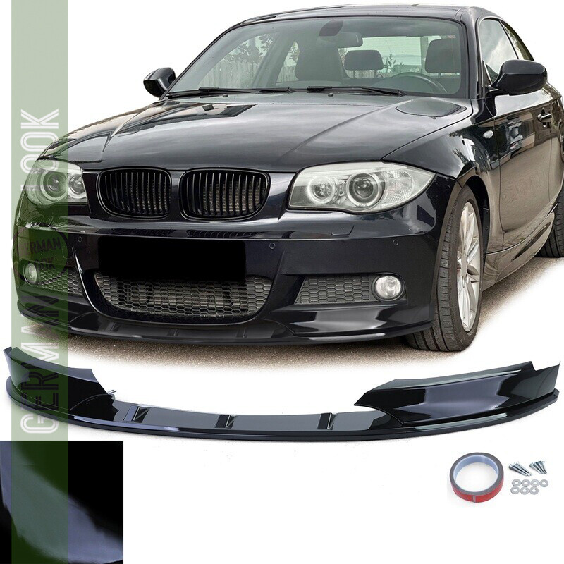 Lame pour pare-chocs avant pour BMW Série 1 E82 E88  noir brillant