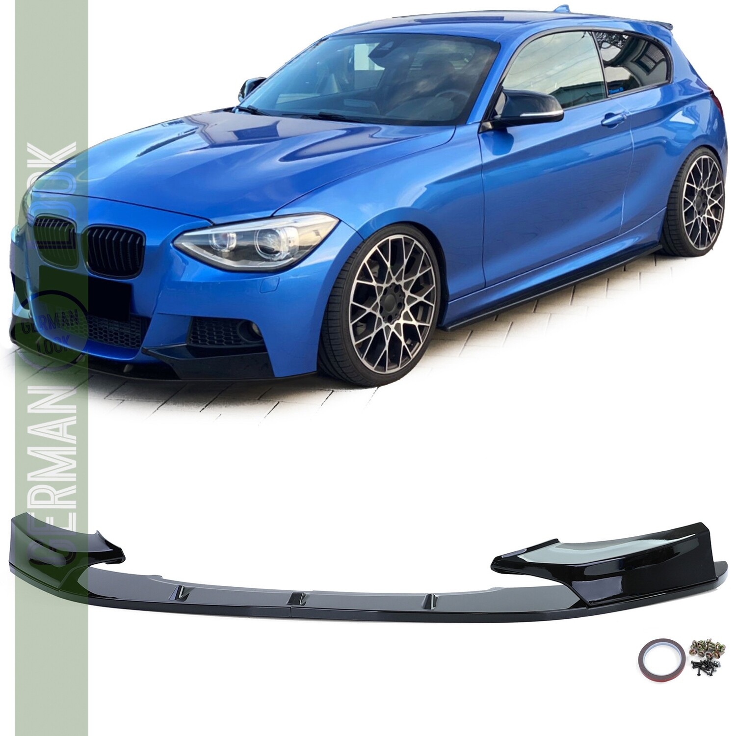 Lame avant Performance pour BMW Série 1 F20 F21 2010-2015 noir brillant