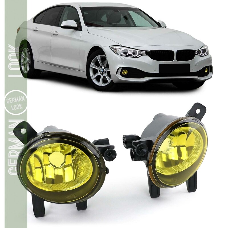 Paire de feux antibrouillard jaune pour BMW Série 1 / Série 3 / Série 4