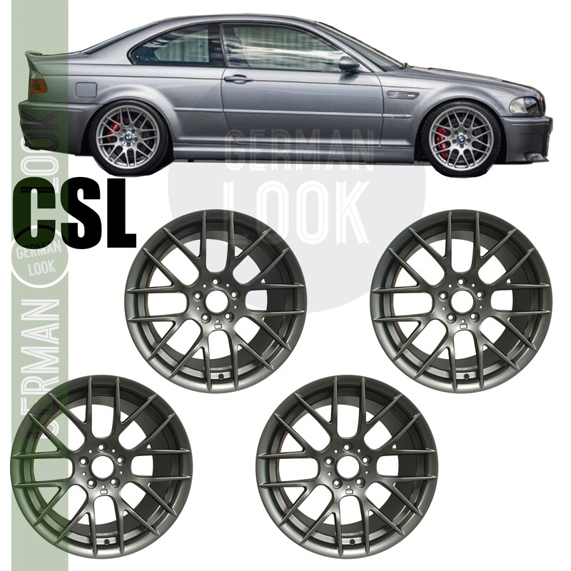 4 Jantes 19'' Look CSL Gris - BMW E36 / E46 / E90 / E92 / F20 / F22 / F30 / F32 / F10 / F12 / Z3 / Z4