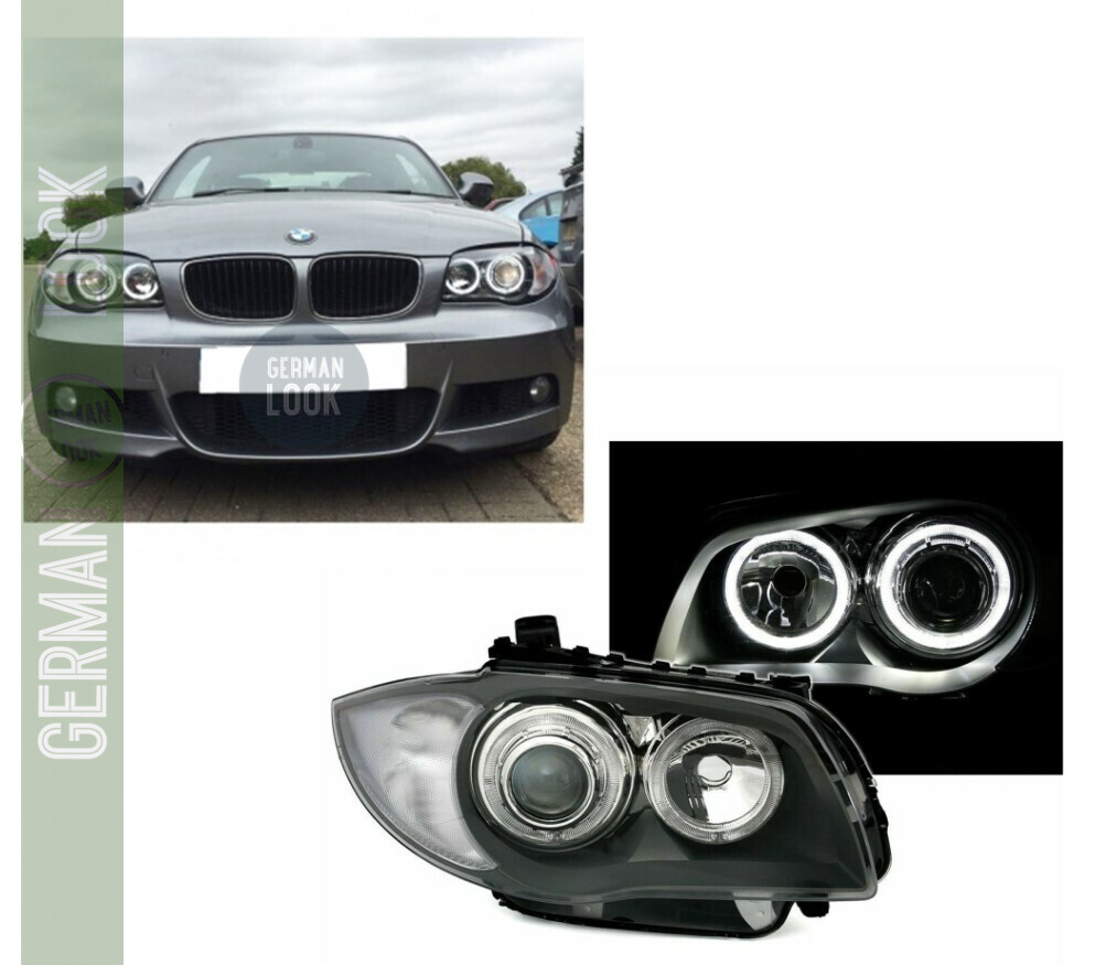 Phares angel eyes blanc - CCFL pour BMW Série 1 E81 E82 E87 E88