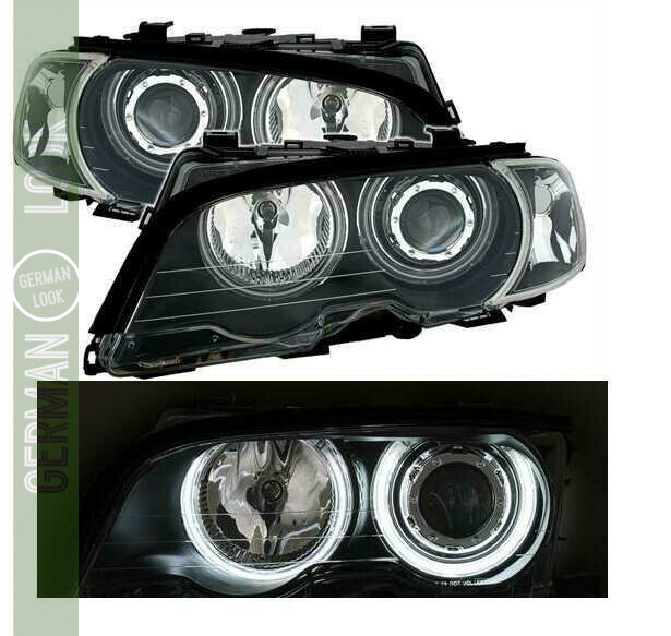 Phares avant Angel Eyes CCFL pour BMW Série 3 E46 coupé cabrio 1999-2003