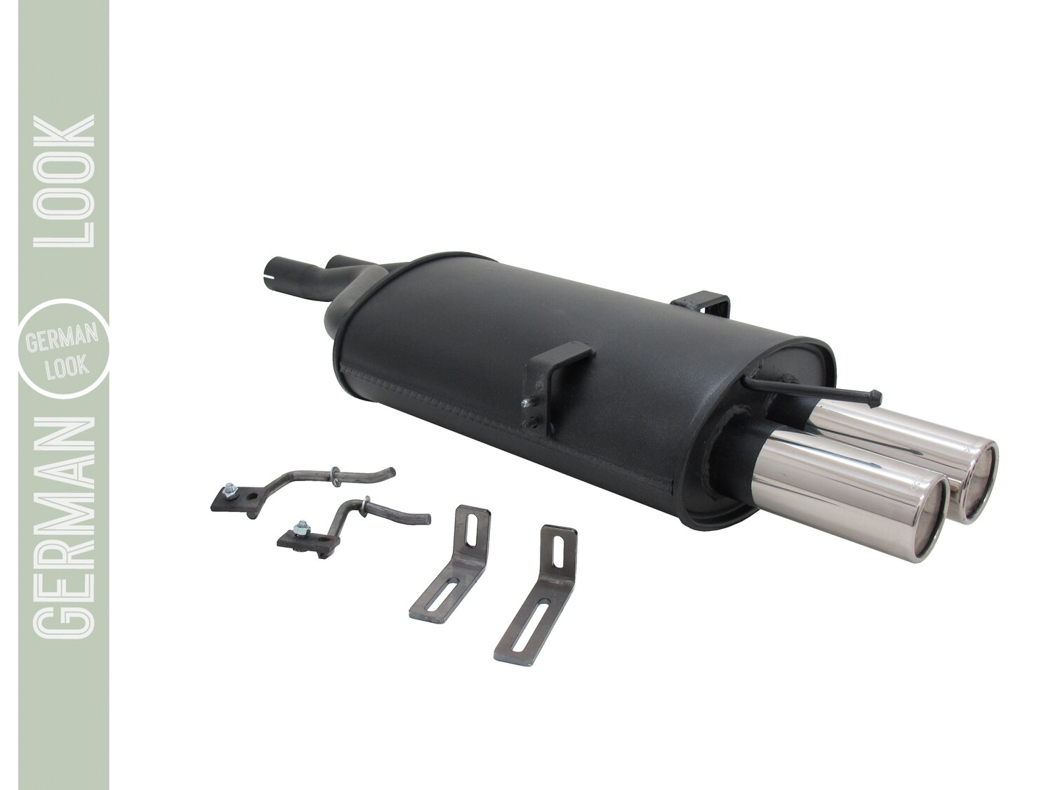 Silencieux / Pot d'échappement 2x76mm pour BMW Série 3 E46 à partir de 2001