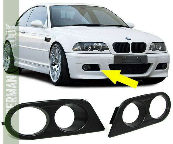 Caches antibrouillard pour BMW E46 noir mat