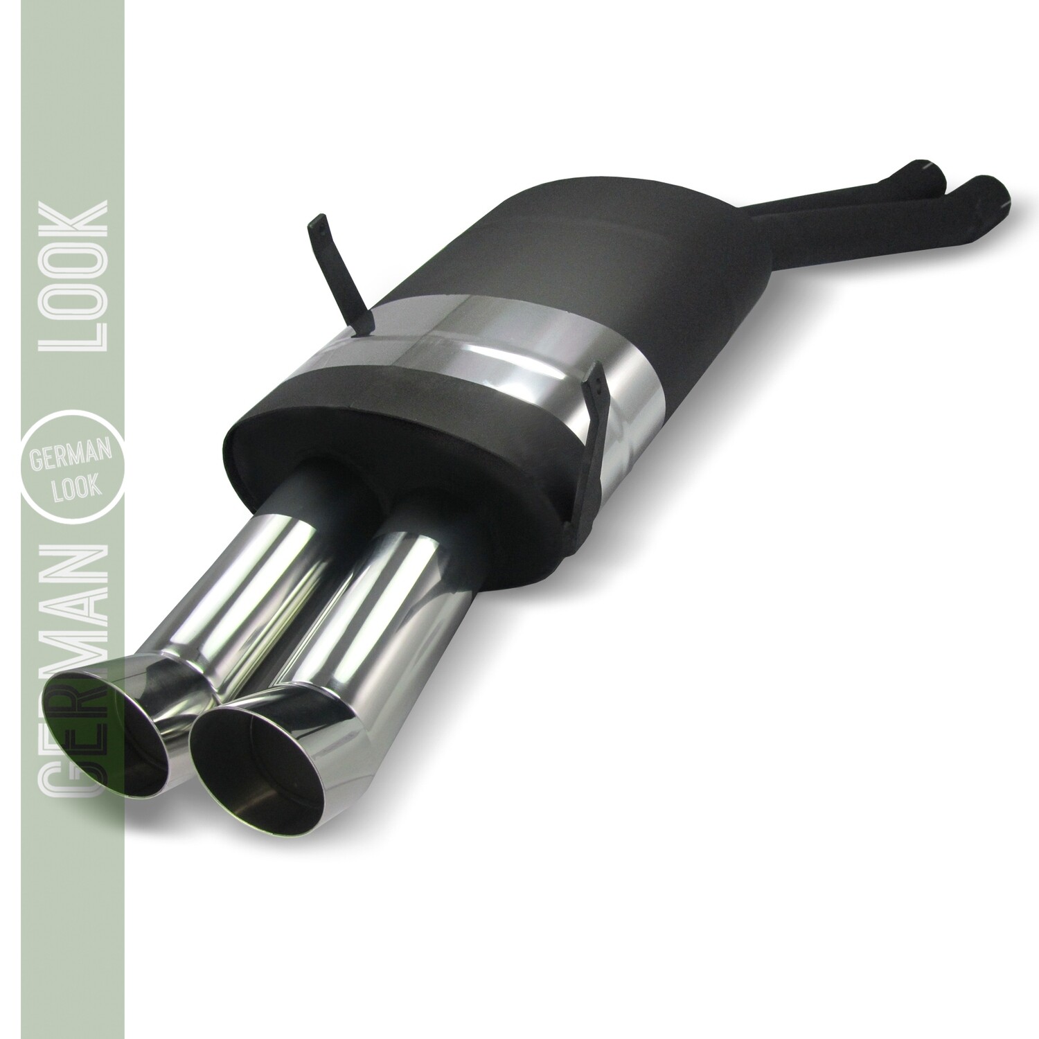 Silencieux / Pot d'échappement en acier inoxydable 
 2x76mm pour BMW E46 à partir de 2000