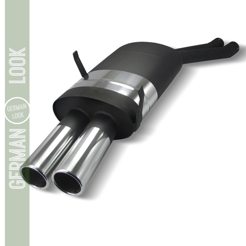 Silencieux / Pot d'échappement en acier inoxydable  2x76mm pour BMW E46 à partir de 2000