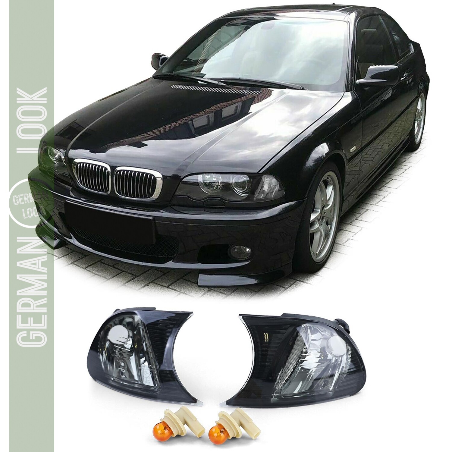 Paire de phares avant pour BMW Série 3 E46 Coupé Cabrio 2001 - 2003
