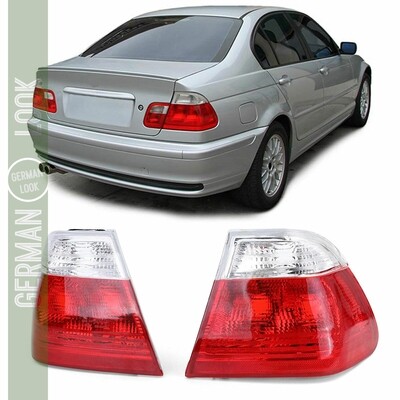Feux arrière rouge blanc clair pour BMW Série 3 E46 berline 1998-2001