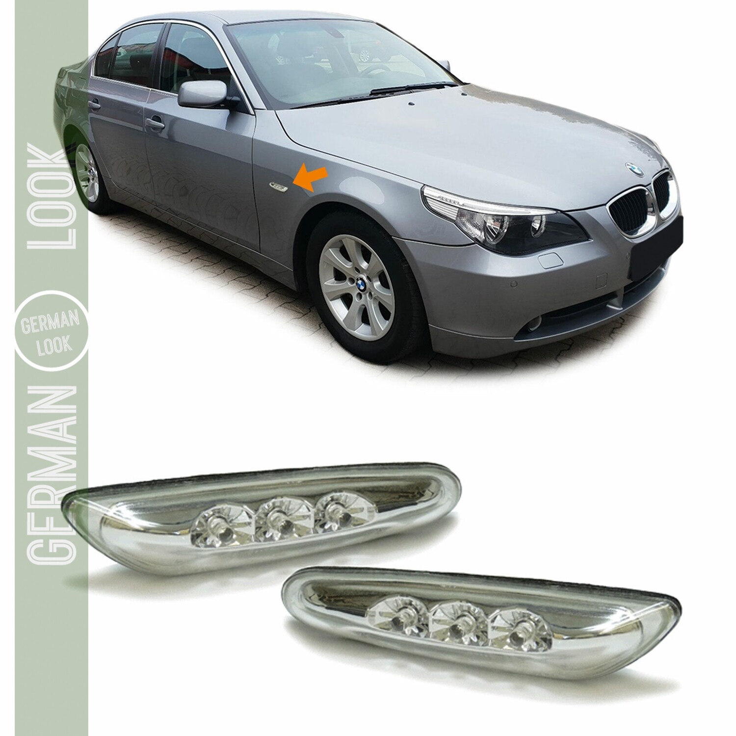 Paire de clignotants latéraux pour Bmw Série 3 + Série 5 + X3