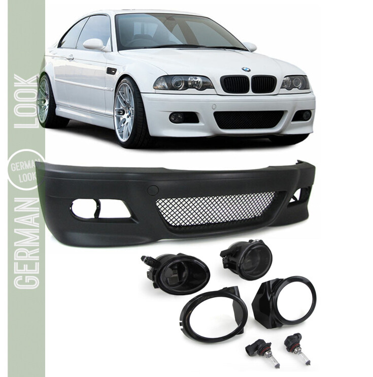 Pare-chocs avant pour BMW Série 3 E46 M3 pour Coupé et Cabriolet + Antibrouillards
