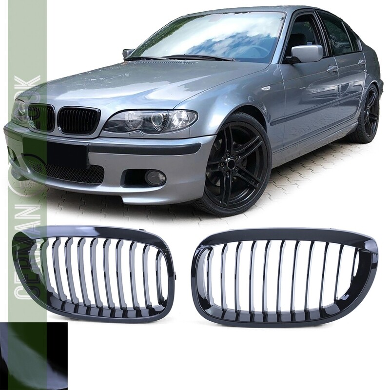 Calandre pour BMW Série 3 E46 coupé cabriolet 2003-2007 noir brillant