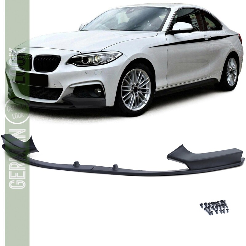 Lame de pare-chocs avant pour BMW Série 2 F22 F23 noir mat