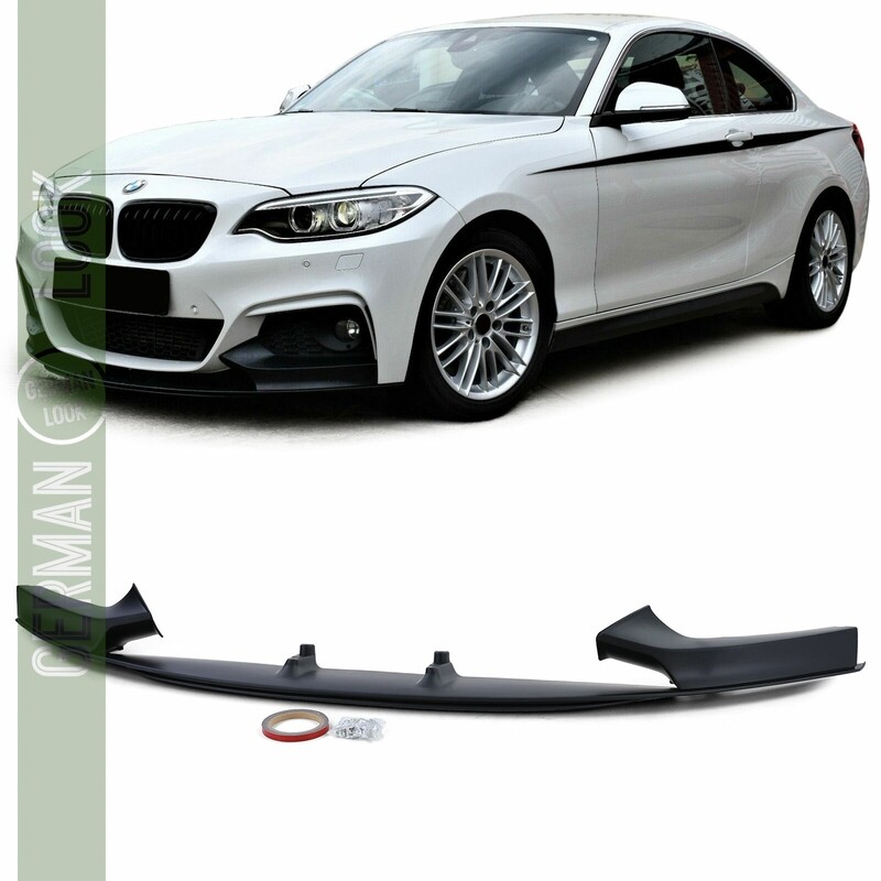 Lame de pare-choc avant pour BMW Série 2 Coupé F22 F23 noir mat