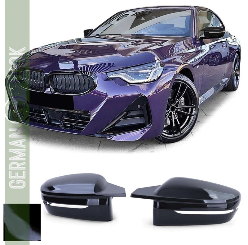 Coques de rétroviseurs sport noir brillant pour BMW Série 2 G42 à partir de 2021