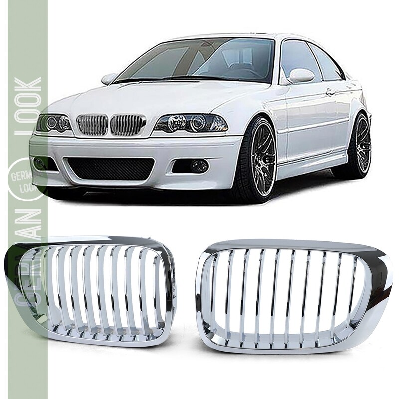 Calandre pour BMW Série 3 E46 Coupé Cabriolet 1998-2003 Chrome