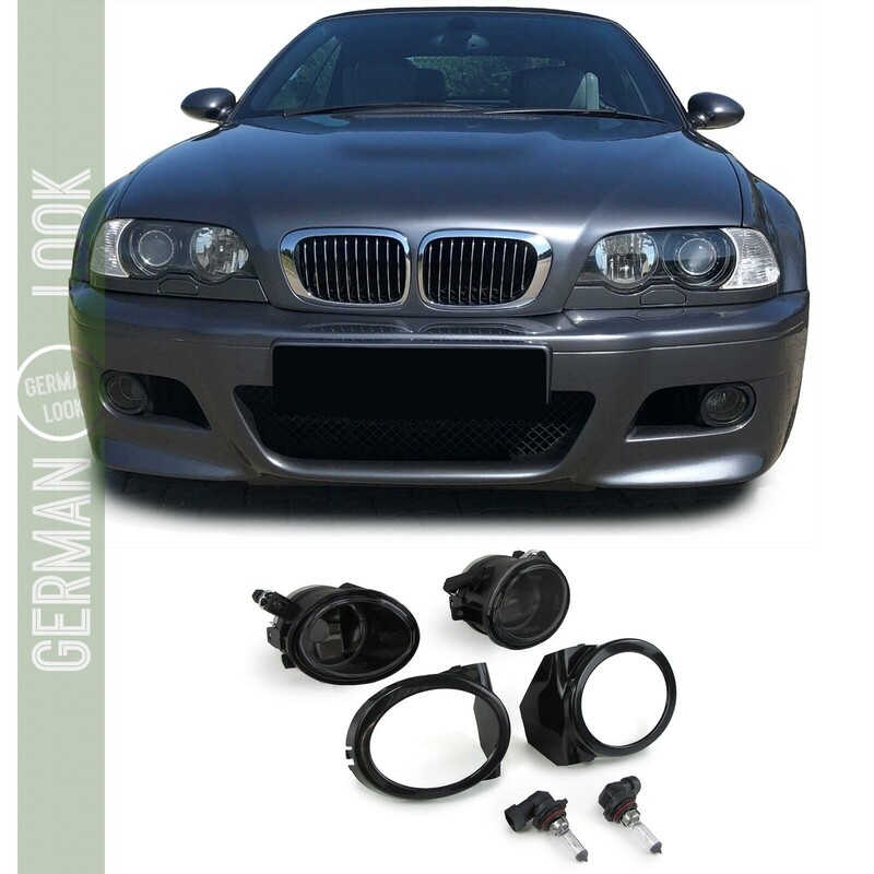 Feux antibrouillard en verre noir pour BMW Série 5 E39 M5 Série 3 E46 M3
