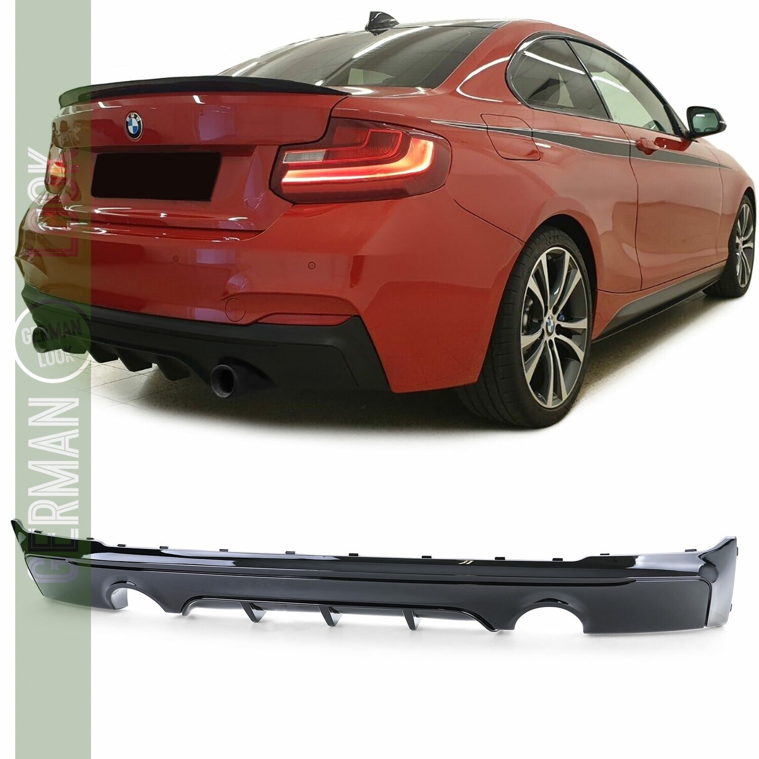Diffuseur de parechoc arrière Pack M pour BMW Série 2 F22 à partir de 2013