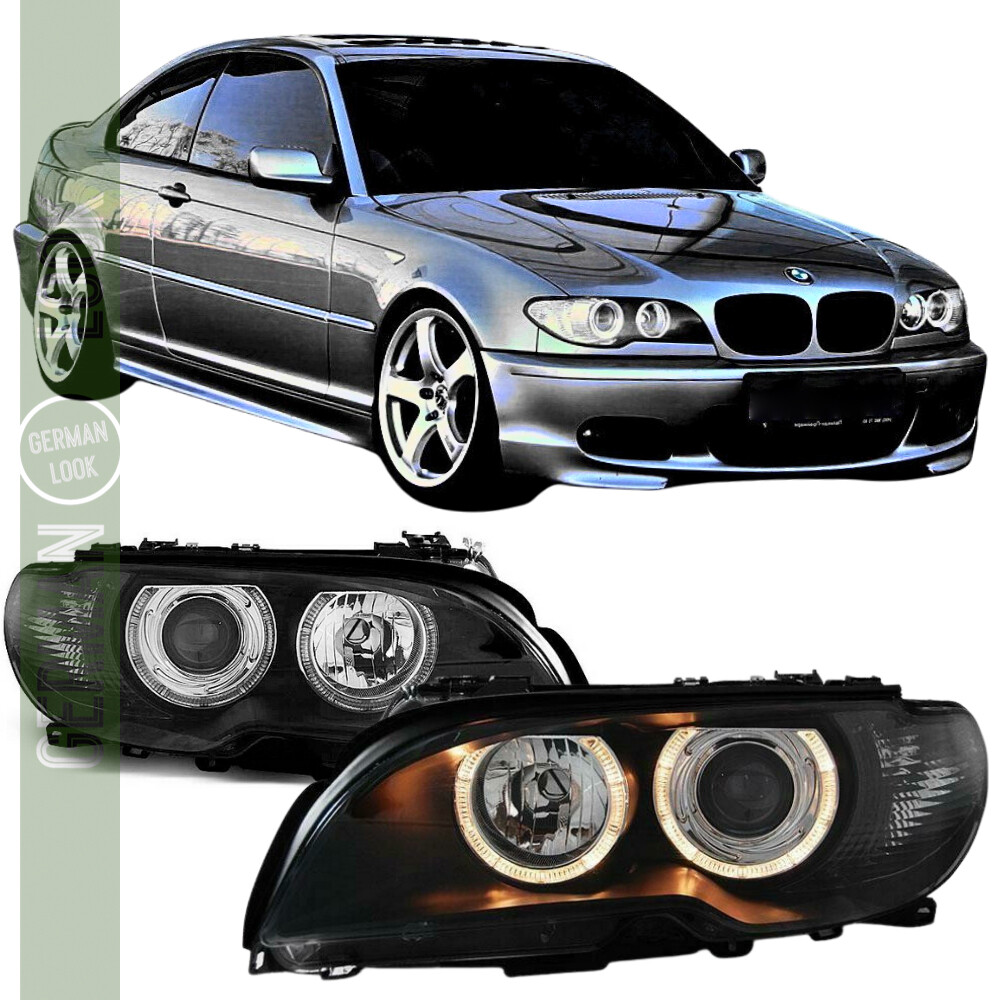 Phares avant angel eyes pour BMW Série 3 E46 Coupé et Cabriolet