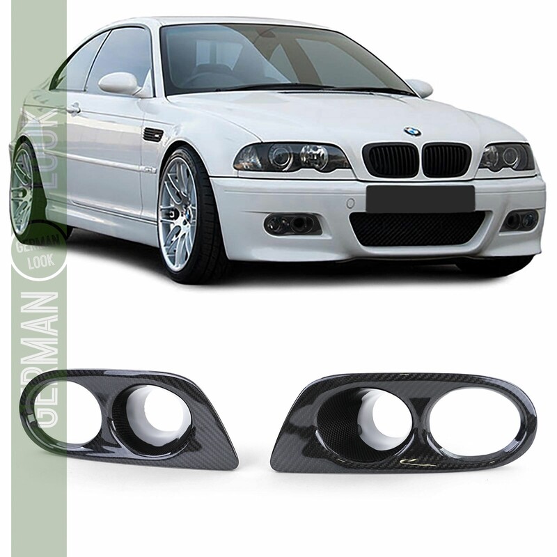 Caches antibrouillard pour BMW E46 en véritable Carbone